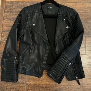 Top Shop black faux leather jacket